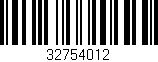 Código de barras (EAN, GTIN, SKU, ISBN): '32754012'