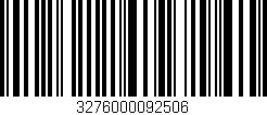 Código de barras (EAN, GTIN, SKU, ISBN): '3276000092506'