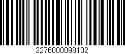 Código de barras (EAN, GTIN, SKU, ISBN): '3276000098102'