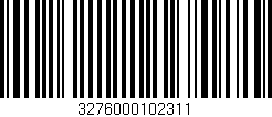 Código de barras (EAN, GTIN, SKU, ISBN): '3276000102311'