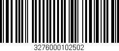 Código de barras (EAN, GTIN, SKU, ISBN): '3276000102502'