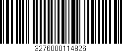 Código de barras (EAN, GTIN, SKU, ISBN): '3276000114826'