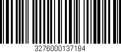 Código de barras (EAN, GTIN, SKU, ISBN): '3276000137184'
