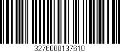Código de barras (EAN, GTIN, SKU, ISBN): '3276000137610'