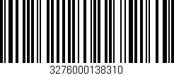 Código de barras (EAN, GTIN, SKU, ISBN): '3276000138310'