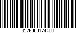 Código de barras (EAN, GTIN, SKU, ISBN): '3276000174400'