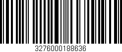 Código de barras (EAN, GTIN, SKU, ISBN): '3276000188636'