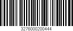 Código de barras (EAN, GTIN, SKU, ISBN): '3276000200444'