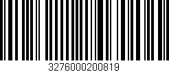 Código de barras (EAN, GTIN, SKU, ISBN): '3276000200819'