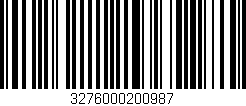 Código de barras (EAN, GTIN, SKU, ISBN): '3276000200987'