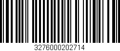 Código de barras (EAN, GTIN, SKU, ISBN): '3276000202714'