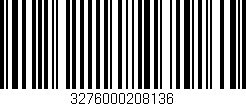 Código de barras (EAN, GTIN, SKU, ISBN): '3276000208136'