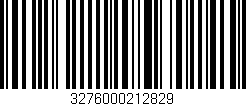 Código de barras (EAN, GTIN, SKU, ISBN): '3276000212829'