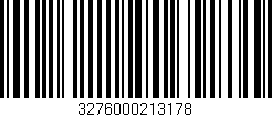 Código de barras (EAN, GTIN, SKU, ISBN): '3276000213178'