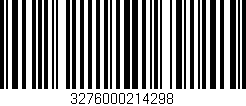 Código de barras (EAN, GTIN, SKU, ISBN): '3276000214298'