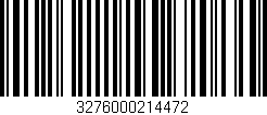 Código de barras (EAN, GTIN, SKU, ISBN): '3276000214472'