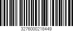 Código de barras (EAN, GTIN, SKU, ISBN): '3276000218449'