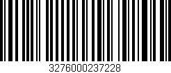 Código de barras (EAN, GTIN, SKU, ISBN): '3276000237228'