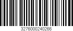 Código de barras (EAN, GTIN, SKU, ISBN): '3276000240266'