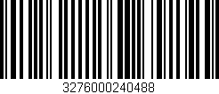 Código de barras (EAN, GTIN, SKU, ISBN): '3276000240488'