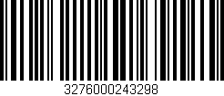 Código de barras (EAN, GTIN, SKU, ISBN): '3276000243298'