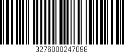 Código de barras (EAN, GTIN, SKU, ISBN): '3276000247098'