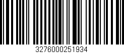 Código de barras (EAN, GTIN, SKU, ISBN): '3276000251934'