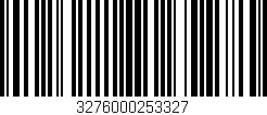 Código de barras (EAN, GTIN, SKU, ISBN): '3276000253327'
