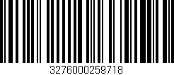 Código de barras (EAN, GTIN, SKU, ISBN): '3276000259718'