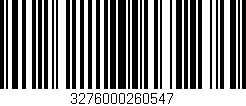 Código de barras (EAN, GTIN, SKU, ISBN): '3276000260547'