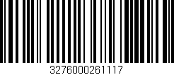 Código de barras (EAN, GTIN, SKU, ISBN): '3276000261117'