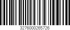 Código de barras (EAN, GTIN, SKU, ISBN): '3276000265726'
