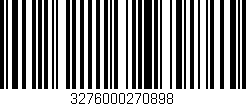 Código de barras (EAN, GTIN, SKU, ISBN): '3276000270898'