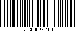 Código de barras (EAN, GTIN, SKU, ISBN): '3276000273189'