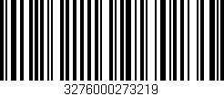 Código de barras (EAN, GTIN, SKU, ISBN): '3276000273219'