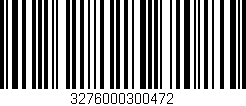 Código de barras (EAN, GTIN, SKU, ISBN): '3276000300472'