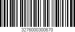 Código de barras (EAN, GTIN, SKU, ISBN): '3276000300670'