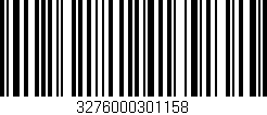 Código de barras (EAN, GTIN, SKU, ISBN): '3276000301158'
