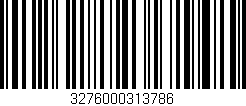 Código de barras (EAN, GTIN, SKU, ISBN): '3276000313786'