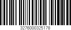 Código de barras (EAN, GTIN, SKU, ISBN): '3276000325178'
