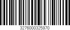 Código de barras (EAN, GTIN, SKU, ISBN): '3276000325970'