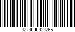Código de barras (EAN, GTIN, SKU, ISBN): '3276000333265'