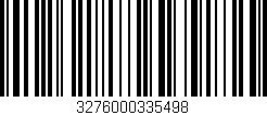 Código de barras (EAN, GTIN, SKU, ISBN): '3276000335498'