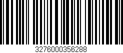 Código de barras (EAN, GTIN, SKU, ISBN): '3276000356288'