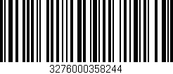 Código de barras (EAN, GTIN, SKU, ISBN): '3276000358244'