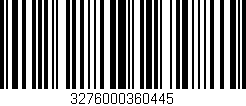 Código de barras (EAN, GTIN, SKU, ISBN): '3276000360445'
