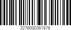 Código de barras (EAN, GTIN, SKU, ISBN): '3276000361978'