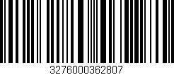 Código de barras (EAN, GTIN, SKU, ISBN): '3276000362807'