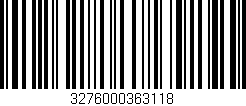 Código de barras (EAN, GTIN, SKU, ISBN): '3276000363118'