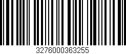 Código de barras (EAN, GTIN, SKU, ISBN): '3276000363255'